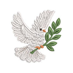 Embroidery Design Little Dove Of Peace Realistic Style