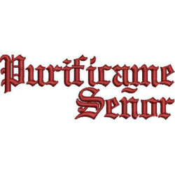Embroidery Design Written In Spanish: Purify Me, Lord.