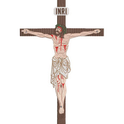 Embroidery Design Crucified Jesus 15x22 Cm