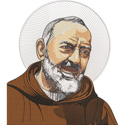 Embroidery Design Father Pio 20 Cm