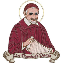Embroidery Design Saint Vincent De Paul 15 Cm