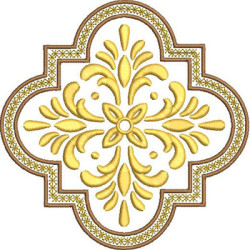 Diseño Para Bordado Cruz Decorada 347