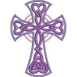 Diseño Para Bordado Cruz Decorada 349
