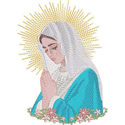 Matriz De Bordado Nossa Senhora Em Oração 15 Cm