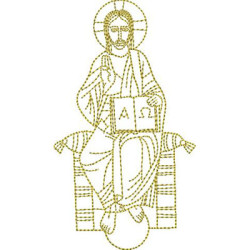 Embroidery Design Resurrected Jesus 13 Cm Outlined