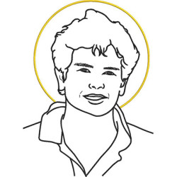 Diseño Para Bordado San Carlo Acutis Contorneado