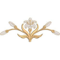 Embroidery Design Lily Arrangement 24 Cm