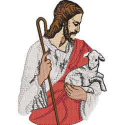 Embroidery Design Jesus ​​good Shepherd 10 Cm