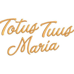 Matriz De Bordado Totus Tuus María