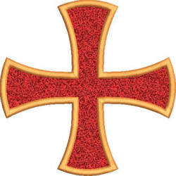 Embroidery Design Maltese Cross 12 Cm