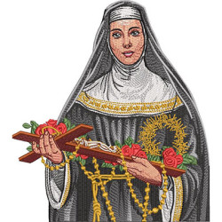 Embroidery Design Saint Rita Of Cassia 20 Cm