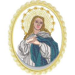 Matriz De Bordado Medalha Nossa Senhora Da Conceição 10 Cm