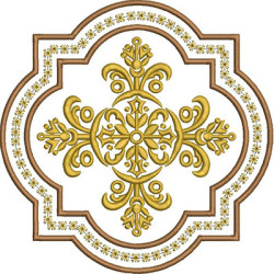 Diseño Para Bordado Cruz Decorada 350