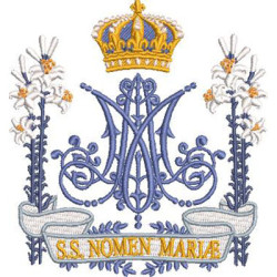 Embroidery Design Mariano Ss Nomen Mariae 10 Cm