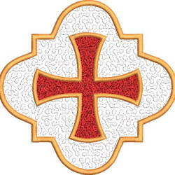 Embroidery Design Maltese Cross In Frame 15 Cm