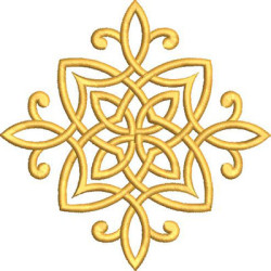 Diseño Para Bordado Cruz Decorada 353