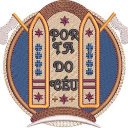 Embroidery Design Shield Of The Gate Of Heaven, Our Lady Of Aparecida