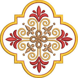 Diseño Para Bordado Cruz Decorada 354