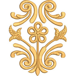 Embroidery Design Arabesque With Flower 15 Cm