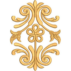 Embroidery Design Arabesque With Flower 16 Cm