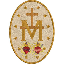 Embroidery Design Our Lady Of Graces Medal 20 Cm