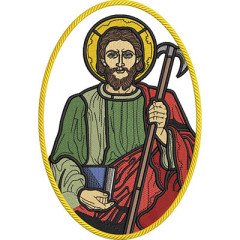 Embroidery Design Medalla De San Judas Tadeo 25 Cm..