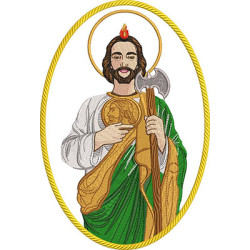 Embroidery Design Medalla De San Judas Tadeo 25 Cm 2