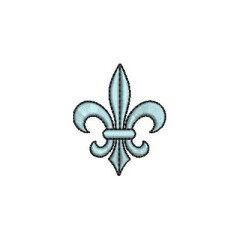 Embroidery Design Fleur-de-lis With Outline 5 Cm..