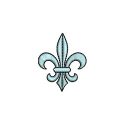 Embroidery Design Fleur-de-lis With Outline 5 Cm
