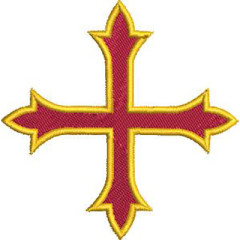 Embroidery Design Filled Cross 8 Cm..