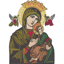 Matriz De Bordado Nossa Senhora Do Perpétuo Socorro 18 Cm