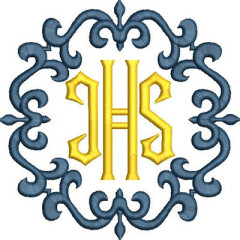 Embroidery Design Jhs In A 12 Cm Frame..