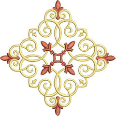 Embroidery Design Decorated Cross 355..