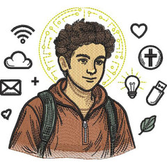 Embroidery Design Saint Charles Acutis 19 Cm..