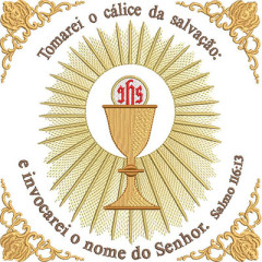 Embroidery Design Decorated Chalice With Verse 19 Cm I..