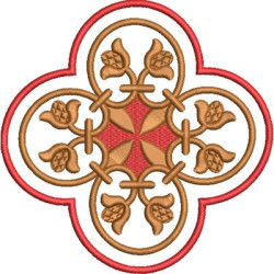 Diseño Para Bordado Cruz Decorada 361