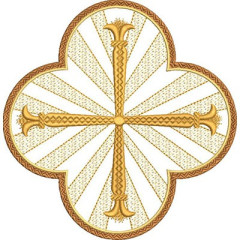 Matriz De Bordado Moldura Com Cruz 18 Cm..