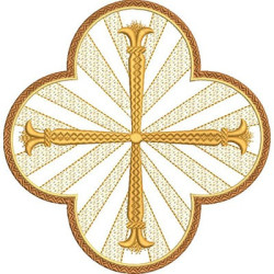 Diseño Para Bordado Marco Con Cruz De 18 Cm