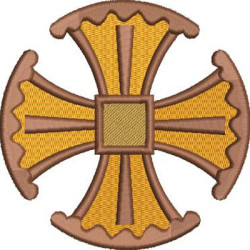 Diseño Para Bordado Cruz Decorada 363