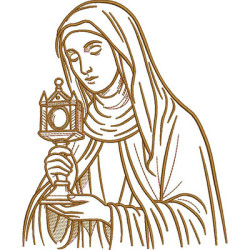 Embroidery Design Saint Clare Contour