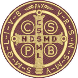 Diseño Para Bordado Medalla De San Benito 18 Cm