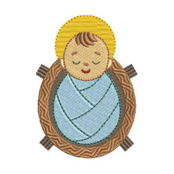 Embroidery Design Jesus In The Manger Cute