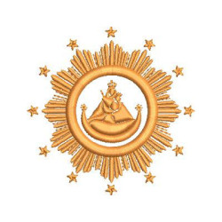 Diseño Para Bordado Virgen Del Candelero 8 Cm