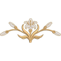 Embroidery Design Arabesque With Lily 18 Cm..