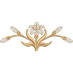Diseño Para Bordado Arabesco Con Lirio 18 Cm