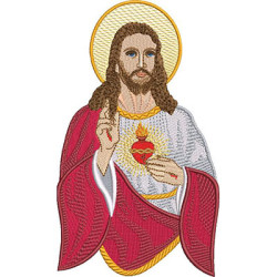 Embroidery Design Sacred Heart Of Jesus 18 Cm