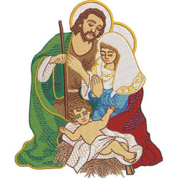 Diseño Para Bordado Sagrada Familia 15 Cm