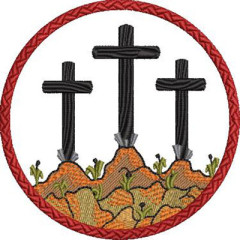 Embroidery Design Three Crosses Of Calvary..