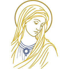 Embroidery Design Our Lady 26 Cm Contoured..