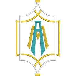 Matriz De Bordado Moldura Ave Maria 27 Cm